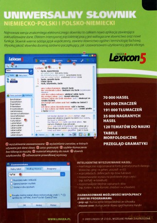 Lexicon 5 Uniwersalny Słownik Niem -POL Pol-Niem Pc Cd-Rom [KSIĄŻKA]