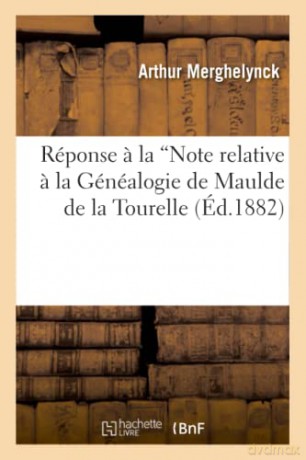 Reponse A La Note Relative A La Genealog - Sans Auteur [KSIĄŻKA]