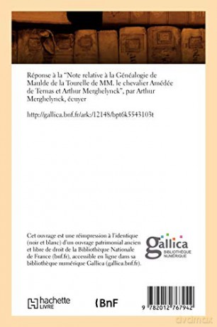Reponse A La Note Relative A La Genealog - Sans Auteur [KSIĄŻKA]