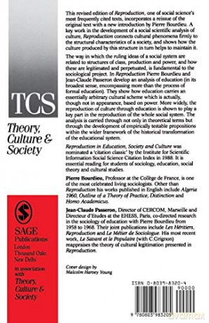 Reproduction In Education, Society And C - Pierre Bourdieu [KSIĄŻKA]