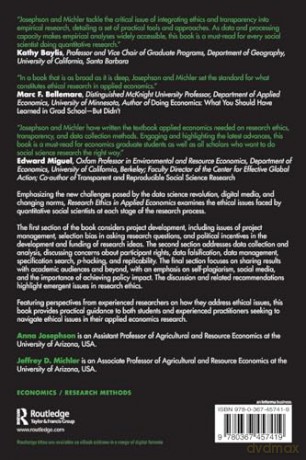 Research Ethics In Applied Economics - Anna Josephson [KSIĄŻKA]