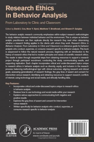 Research Ethics In Behavior Analysis - David J. Cox [KSIĄŻKA]