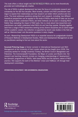 Researching Development Ngos - Sus Pickering-Saqqa [KSIĄŻKA]
