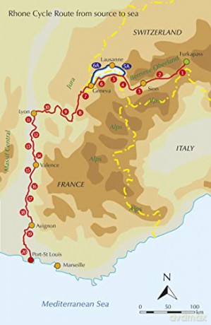River Rhone Cycle Route - Mike Wells [KSIĄŻKA]