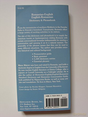 Romanian-English Dictionary Phrasebook - Mihai Miroiu [KSIĄŻKA]