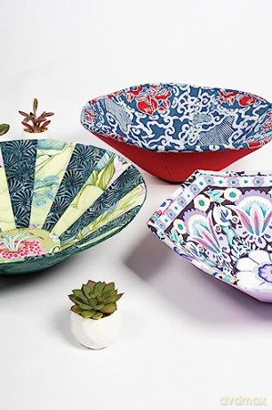 Round Fabric Art Bowls - Kirsten Fisher [KSIĄŻKA]