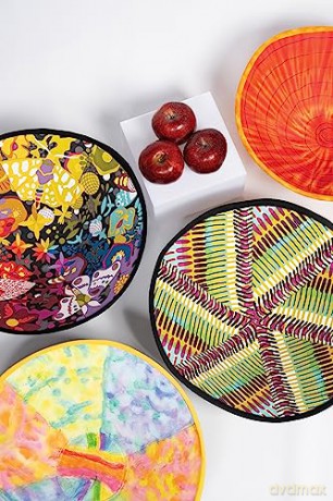 Round Fabric Art Bowls - Kirsten Fisher [KSIĄŻKA]