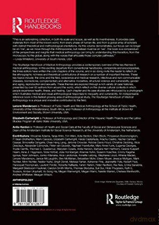 Routledge Handbook Of Medical Anthropolo - Lenore Manderson [KSIĄŻKA]