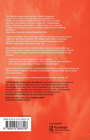 Routledge Philosophy Gde/Bk To Rorty/Mir - James Tartaglia [KSIĄŻKA]