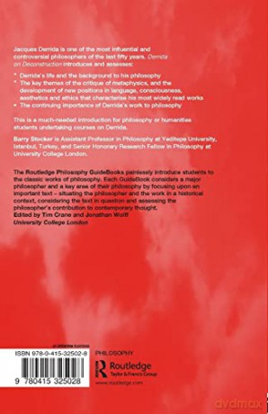 Routledge Philosophy Guidebook To Derrid - Barry Stocker [KSIĄŻKA]