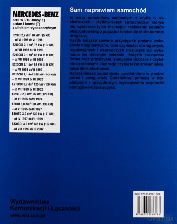 Mercedes-Benz (W210) E200(Cdi,D) E220cdi, E270 Cdi, E290 Td, E300 (TD,D) E320 Cdi - Etzold [KSIĄŻKA]