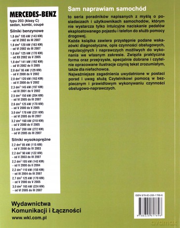 Mercedes-Benz C180 Do C350 Oraz C200cd Do C320cdi - Etzold [KSIĄŻKA]