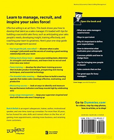 Sales Management For Dummies - Butch Bellah [KSIĄŻKA]