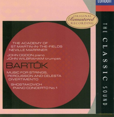 Marriner,Ogdon, Asmif: Bartok:Divertimento,Shostak:Piano Con.1 [CD]