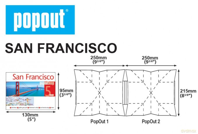San Francisco Popout Map - Popout Maps [KSIĄŻKA]