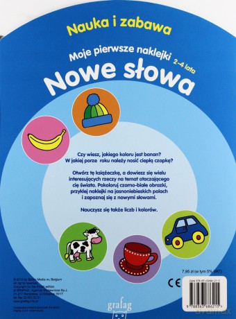 Moje Pierwsze Naklejki. Nowe Słowa 2-4 Lata [KSIĄŻKA]