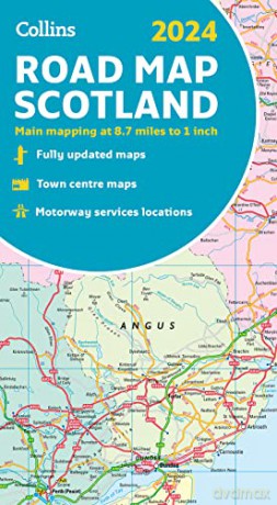 Scotland Folded Road Map 2024 - Collins Maps [KSIĄŻKA]