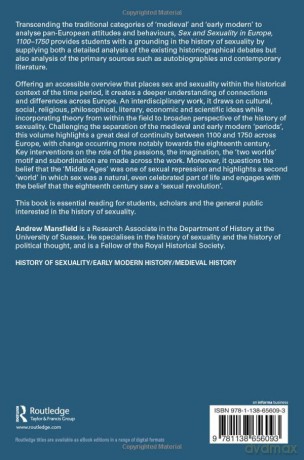 Sex And Sexuality In Europe, 1100-1750: - Andrew Mansfield [KSIĄŻKA]