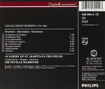 Marriner/Asmif: Rossi:Ouvertueren [CD]