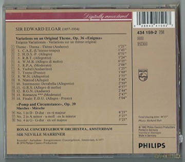 Marriner/Rcgo: Elga:Enigma-Variat./+ [CD]