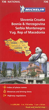 Slovenia Croatia Bosnia National Map 736 - Michelin [KSIĄŻKA]
