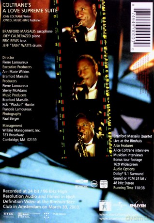 Marsalis Brandford Quartet: Coltrane\'s Love Supreme Dvd Live [DVD]