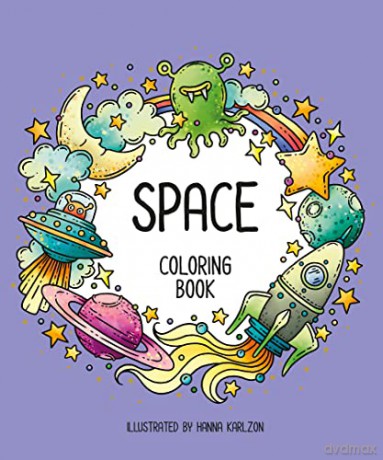 Space Colouring Book - Hanna Karlzon [KSIĄŻKA]