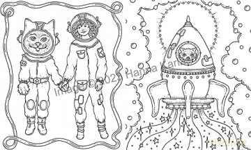 Space Colouring Book - Hanna Karlzon [KSIĄŻKA]