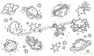 Space Colouring Book - Hanna Karlzon [KSIĄŻKA]