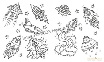 Space Colouring Book - Hanna Karlzon [KSIĄŻKA]