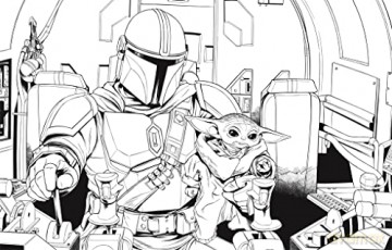 Star Wars The Mandalorian Colouring Book - Walt Disney [KSIĄŻKA]