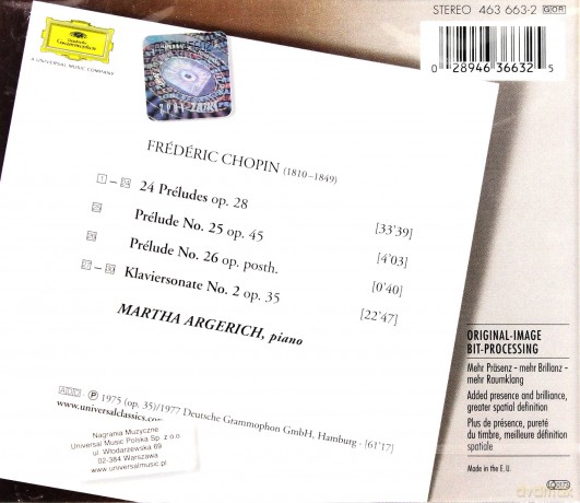 Martha Argerich: Chopin Preludes [CD]