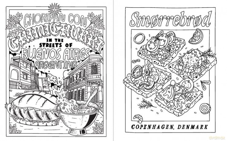 Street Food Coloring Book - Alexander Rosso [KSIĄŻKA]