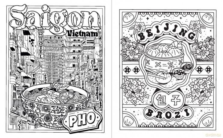 Street Food Coloring Book - Alexander Rosso [KSIĄŻKA]