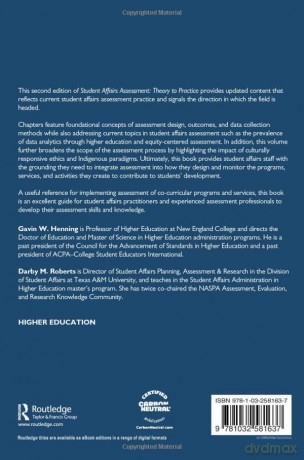 Student Affairs Assessment - Gavin W. Henning [KSIĄŻKA]