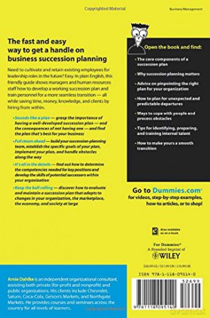 Succession Planning For Dummies - Arnold Dahlke [KSIĄŻKA]