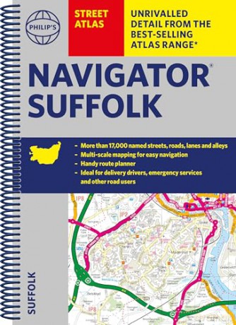 Suffolk Navigaor Street Atlas Spiral - Philips Maps [KSIĄŻKA]