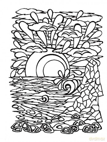 Sunrise Sunset Coloring Book - Miryam Adatto [KSIĄŻKA]