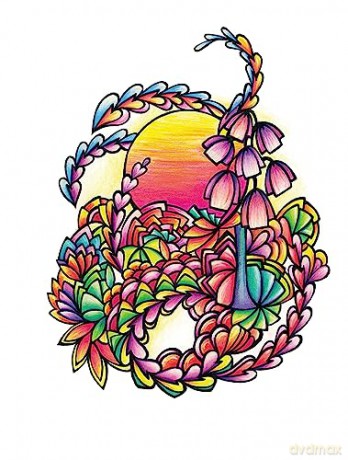 Sunrise Sunset Coloring Book - Miryam Adatto [KSIĄŻKA]