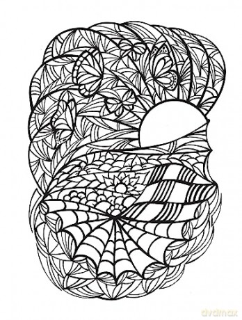 Sunrise Sunset Coloring Book - Miryam Adatto [KSIĄŻKA]
