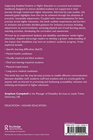 Supporting Disabled Students In Higher E - Stephen Campbell [KSIĄŻKA]