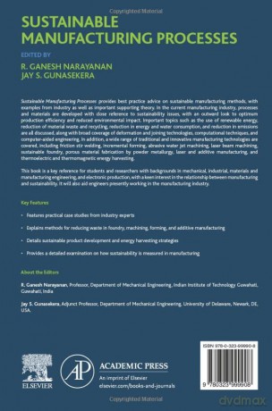 Sustainable Manufacturing Processes - R. Ganesh Narayanan [KSIĄŻKA]