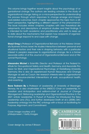 The Psychology Of Organizational Change - Edited By Shaul Oreg [KSIĄŻKA]