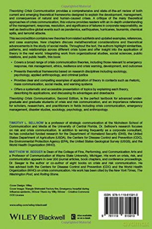 Theorizing Crisis Communication 2nd Edit - Timothy L. Sellnow [KSIĄŻKA]