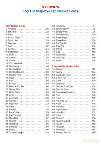 Top 100 Step By Step Napkin Folds - Denise Vivaldo [KSIĄŻKA]