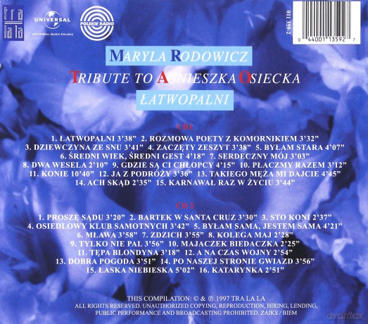Maryla Rodowicz: Tribute To Agnieszka Osiecka [2CD]