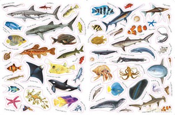 Ultimate Fish Sea Life Sticker Book With - Armadillo [KSIĄŻKA]