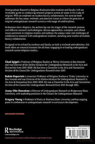 Undergraduate Research In Religious Stud - Ruben Dupertuis [KSIĄŻKA]
