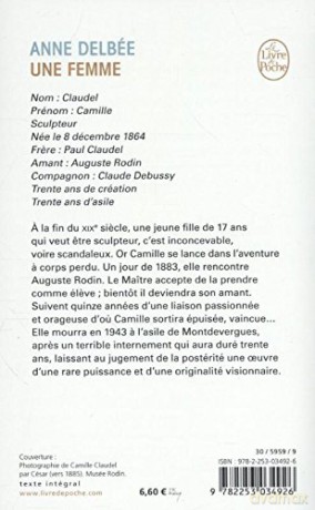 Une Femme Biography Of Camille Claudel - Anne Delbee [KSIĄŻKA]