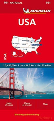 Usa Michelin National Map 761 - Michelin [KSIĄŻKA]